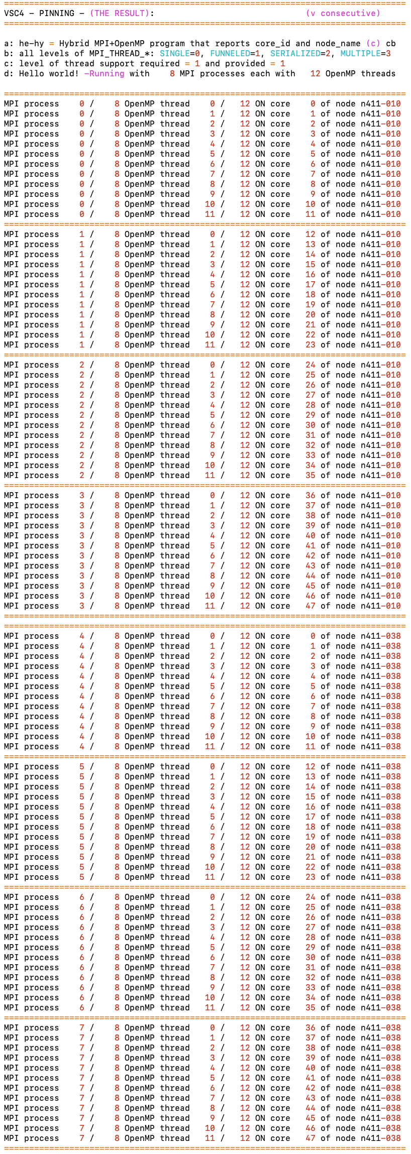 vsc-4 - result - hybrid pinning