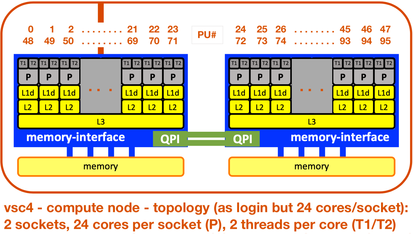 vsc4 - compute node - topology